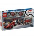 Boxă și mecanici F1 cu mașină Ferrari LEGO 60443