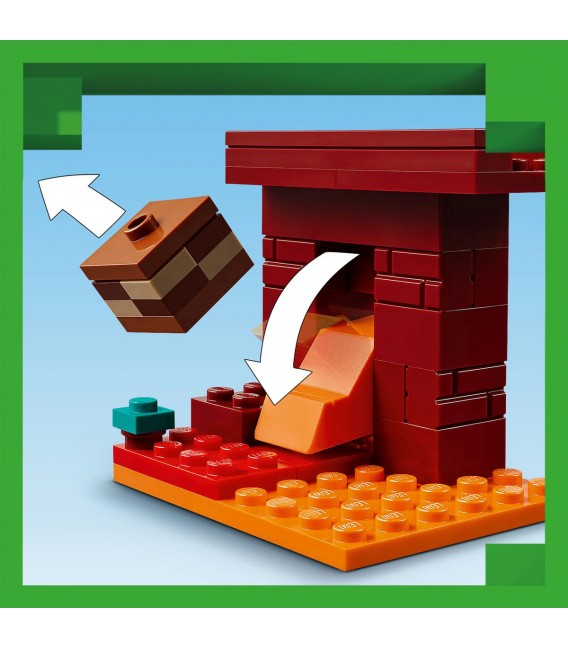 Bătălie deasupra lavei în Nether LEGO 21266