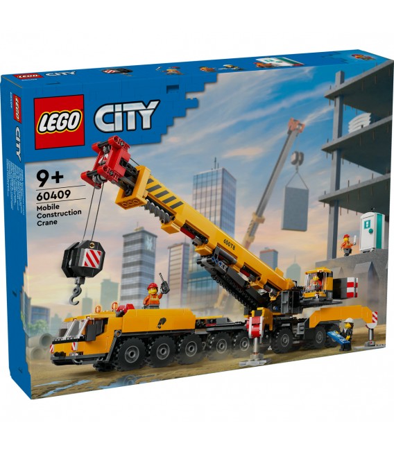 Macara mobilă galbenă de construcții LEGO 60409