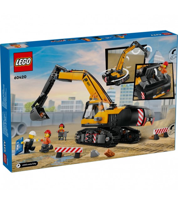 Excavator galben de construcții LEGO 60420