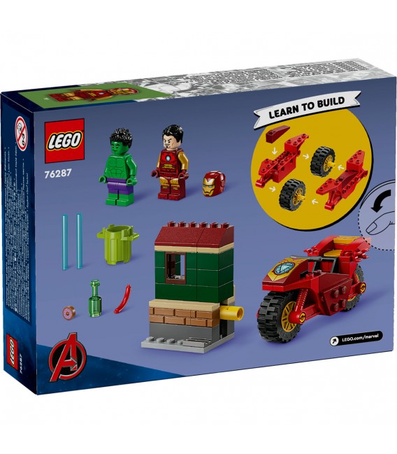 Iron Man cu motocicletă și Hulk LEGO 76287
