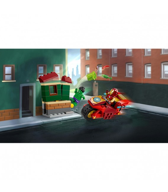 Iron Man cu motocicletă și Hulk LEGO 76287
