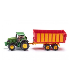 Tractor John Deere 7530 cu remorcă siloz Siku 1650