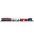 Set start marfă DB Cargo BR 218 cu șină cu terasament H0 Piko 57154